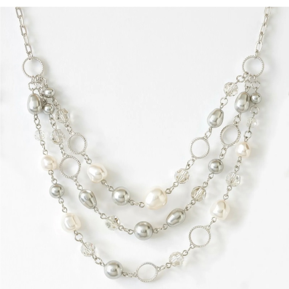 Price Reduced!  Touchstone by Swarovski South Seas  3 strand necklace. NIB.
